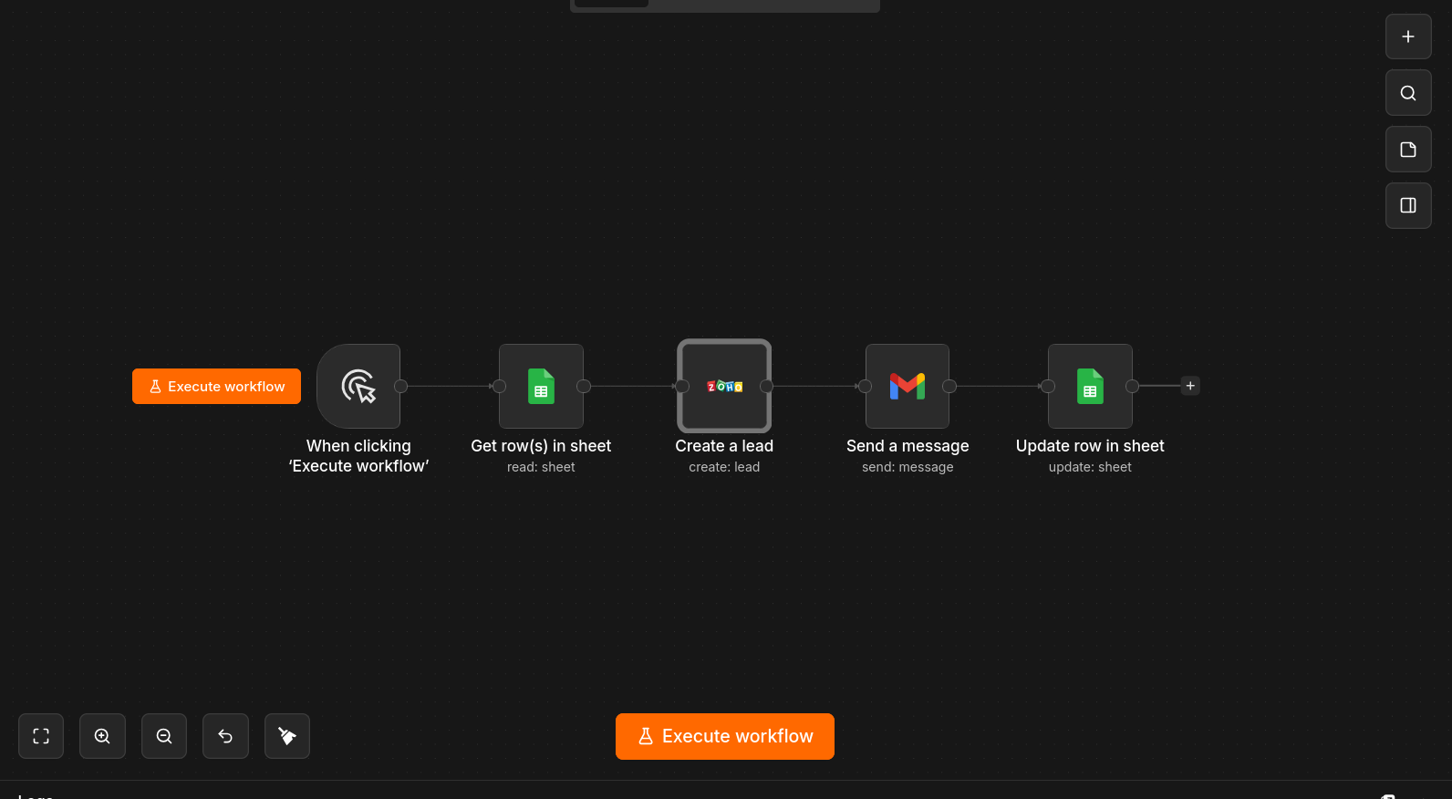 n8n workflow automation connecting Tally form to Zoho CRM for lead capture — built by PLURON Studio Cape Town